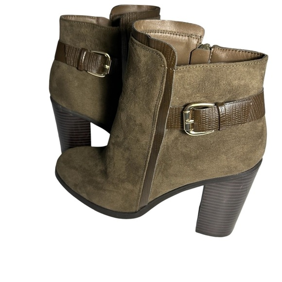 Shoe Dazzle Suede Heeled Booties Womans 8 - Picture 3 of 13